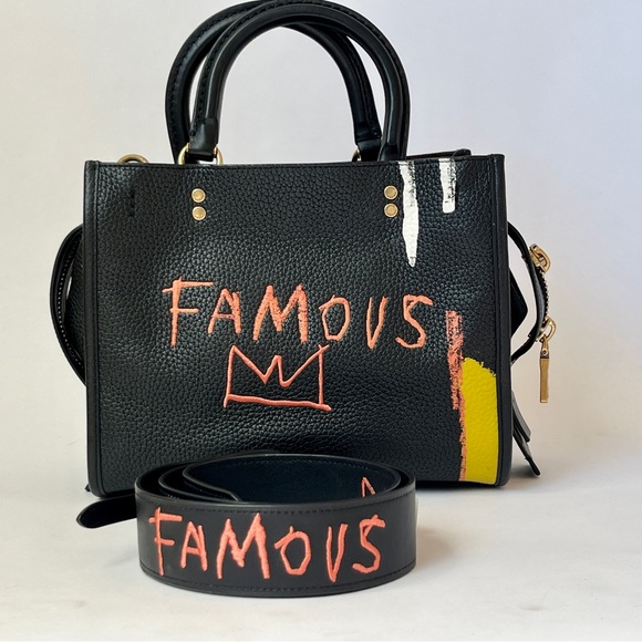 Coach Handbags - RARE！COACH X Basquiat Famous Rogue Bag 25 with matching strap